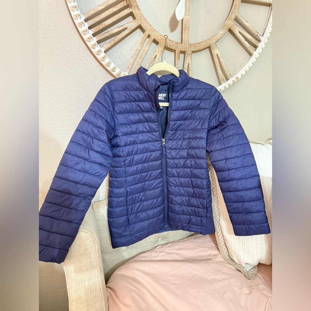 Lands' End Kids' Purple Puffer Jacket